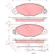 Jeu de 4 plaquettes de frein avant TRW GDB1336 - Visuel 1