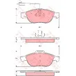 Jeu de 4 plaquettes de frein avant TRW GDB1444 - Visuel 1