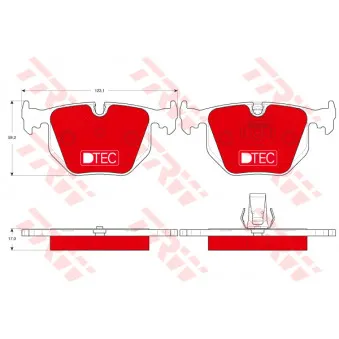 Jeu de 4 plaquettes de frein arrière TRW GDB1530DTE