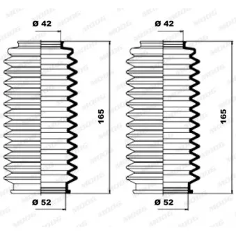 Jeu de joints-soufflets, direction MOOG K150002