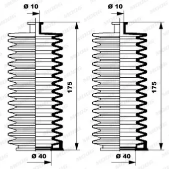 Jeu de joints-soufflets, direction MOOG K150011