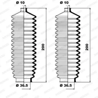 Jeu de joints-soufflets, direction MOOG K150019