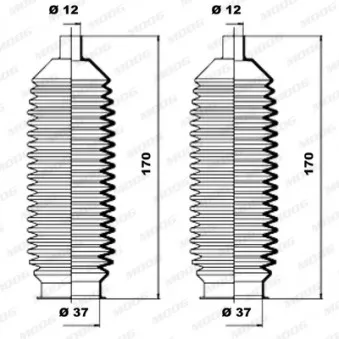 Jeu de joints-soufflets, direction MOOG K150035