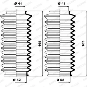 Jeu de joints-soufflets, direction MOOG K150037