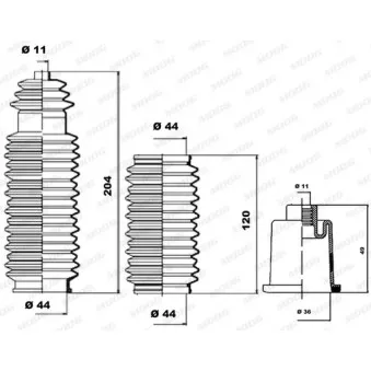Jeu de joints-soufflets, direction MOOG K150043