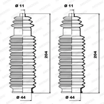 Jeu de joints-soufflets, direction MOOG K150044