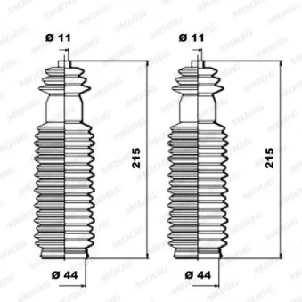 Jeu de joints-soufflets, direction MOOG K150049