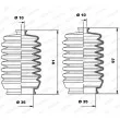 Jeu de joints-soufflets, direction MOOG K150050 - Visuel 1
