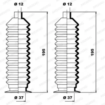 Jeu de joints-soufflets, direction MOOG K150068