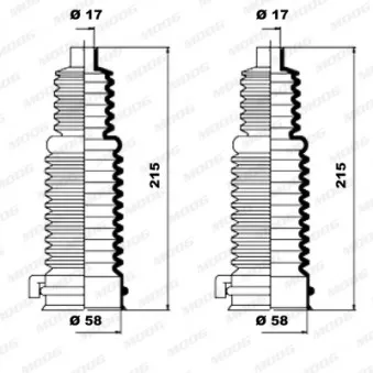 Jeu de joints-soufflets, direction MOOG K150070