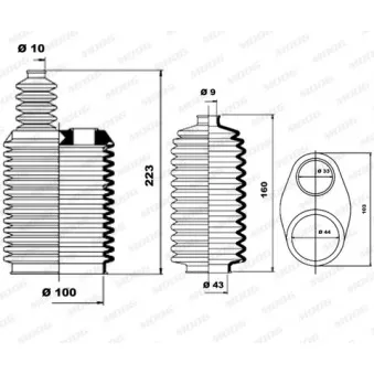 Jeu de joints-soufflets, direction MOOG K150071