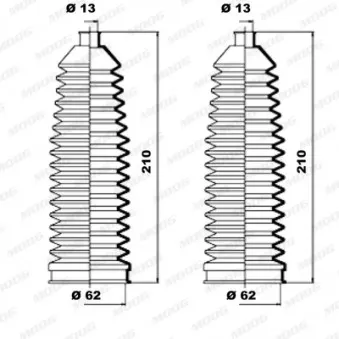 Jeu de joints-soufflets, direction MOOG K150087
