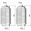 Jeu de joints-soufflets, direction MOOG K150095 - Visuel 1