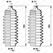 Jeu de joints-soufflets, direction MOOG K150104 - Visuel 1