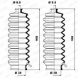 Jeu de joints-soufflets, direction MOOG K150106 - Visuel 1