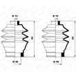 Jeu de joints-soufflets, direction MOOG K150112 - Visuel 1