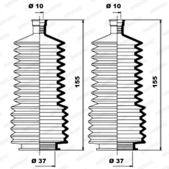 Jeu de joints-soufflets, direction MOOG K150115