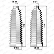 Jeu de joints-soufflets, direction MOOG K150130 - Visuel 1