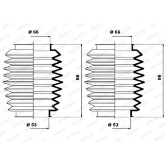 Jeu de joints-soufflets, direction MOOG K150137