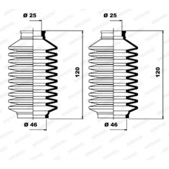 Jeu de joints-soufflets, direction MOOG K150147