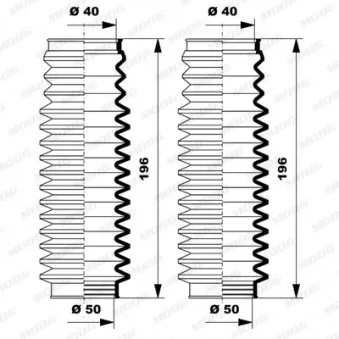 Jeu de joints-soufflets, direction MOOG K150162