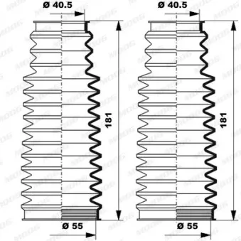 Jeu de joints-soufflets, direction MOOG K150163