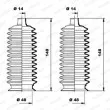 Jeu de joints-soufflets, direction MOOG K150170 - Visuel 1