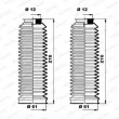 Jeu de joints-soufflets, direction MOOG K150181 - Visuel 1