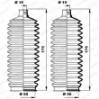 Jeu de joints-soufflets, direction MOOG K150189 - Visuel 1
