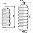 Jeu de joints-soufflets, direction MOOG K150190 - Visuel 1