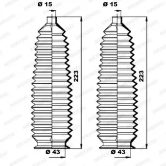 Jeu de joints-soufflets, direction MOOG K150195