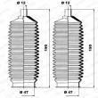 Jeu de joints-soufflets, direction MOOG K150211 - Visuel 1