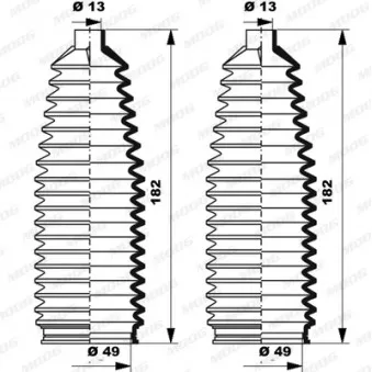 Jeu de joints-soufflets, direction MOOG K150236