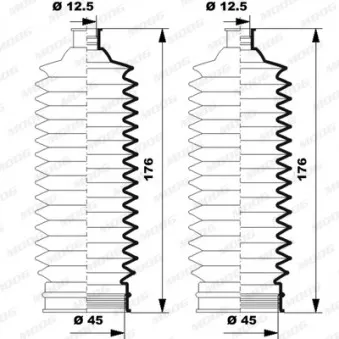 Jeu de joints-soufflets, direction MOOG K150251