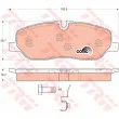 Jeu de 4 plaquettes de frein avant TRW GDB1631 - Visuel 1
