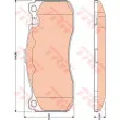 Jeu de 4 plaquettes de frein avant TRW GDB1802 - Visuel 1