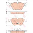 Jeu de 4 plaquettes de frein avant TRW GDB1810 - Visuel 1