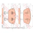Jeu de 4 plaquettes de frein avant TRW GDB1883 - Visuel 1