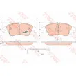 Jeu de 4 plaquettes de frein avant TRW GDB1908 - Visuel 1