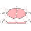 Jeu de 4 plaquettes de frein avant TRW GDB3103 - Visuel 1