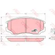 Jeu de 4 plaquettes de frein avant TRW GDB3214 - Visuel 1