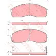 Jeu de 4 plaquettes de frein avant TRW GDB3261 - Visuel 1