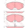 Jeu de 4 plaquettes de frein avant TRW GDB3273 - Visuel 1