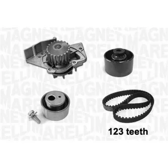 Pompe à eau + kit de courroie de distribution MAGNETI MARELLI 341404160001