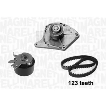 Pompe à eau + kit de courroie de distribution MAGNETI MARELLI 341404170001