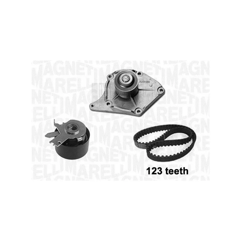 Pompe à eau + kit de courroie de distribution MAGNETI MARELLI 341404170001