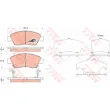 Jeu de 4 plaquettes de frein avant TRW GDB3375 - Visuel 1