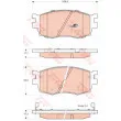 Jeu de 4 plaquettes de frein avant TRW GDB3420 - Visuel 1