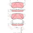 Jeu de 4 plaquettes de frein arrière TRW GDB3432 - Visuel 1