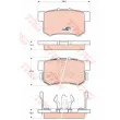 Jeu de 4 plaquettes de frein arrière TRW GDB3438 - Visuel 1